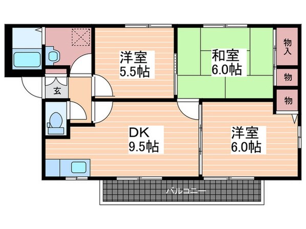 グレ－スＢ棟の物件間取画像